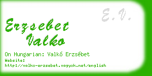 erzsebet valko business card
